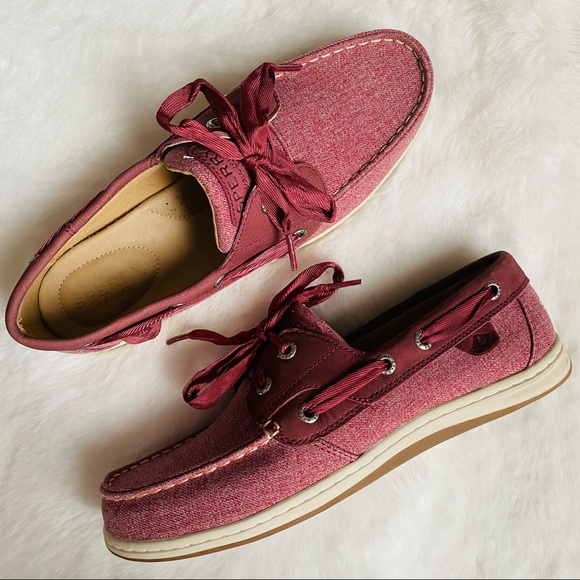 New sperry Koifish  Chambray Boat Shoe wine - Picture 14 of 14